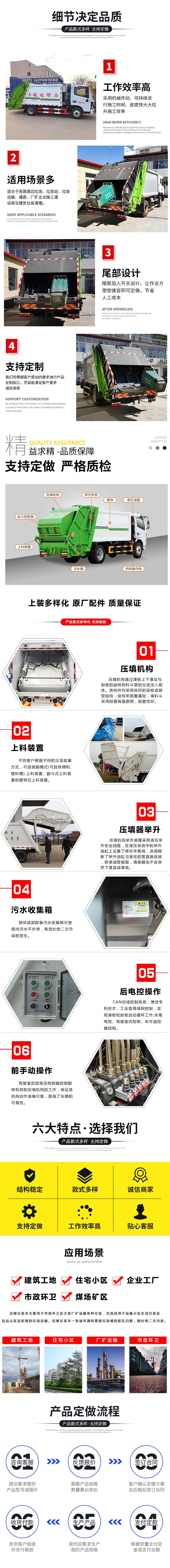 東風華神T5后雙橋壓縮垃圾車